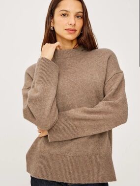 Rails Miranda Sweater in Oatmeal, Women’s Mockneck Pullover Sweater